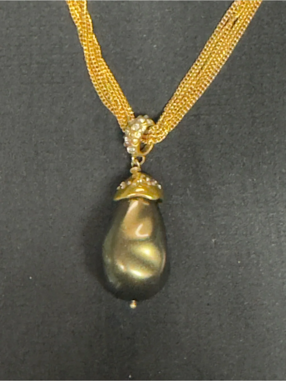 Vintage Statement Pendant Necklace from designer Alexis Bittar. With pouch.